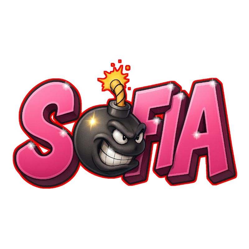 Sofia Graffiti Name Bomb Graffité 3D