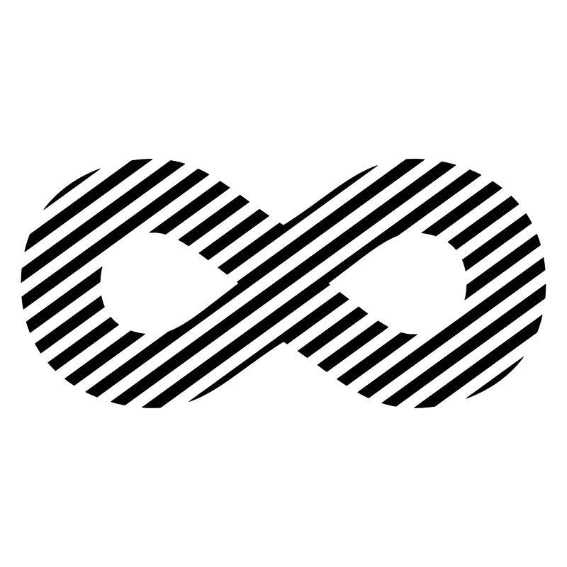 Infinity sign - pattern stripes