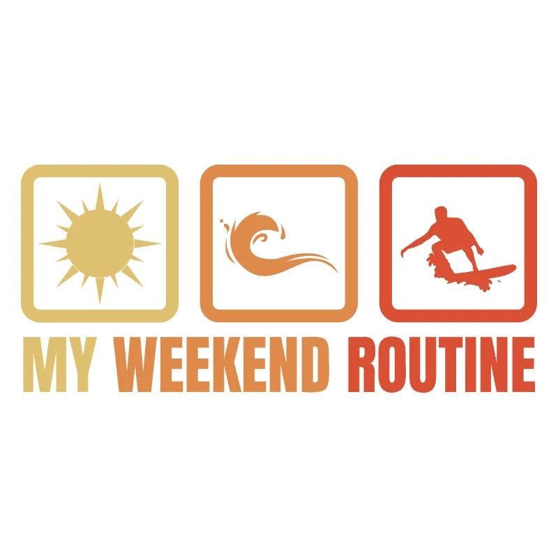 Surfer Wochenendroutine