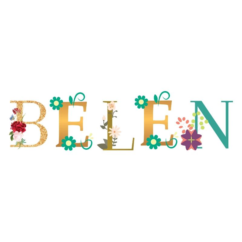 Le nom BELEN décoré de fleurs