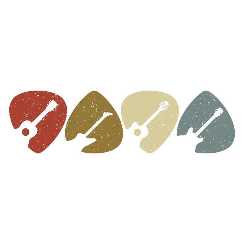 Retro Vintage Guitar Pick Player