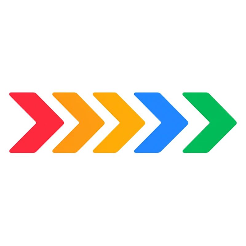 Flèches colorées - Progrès en cinq couleurs