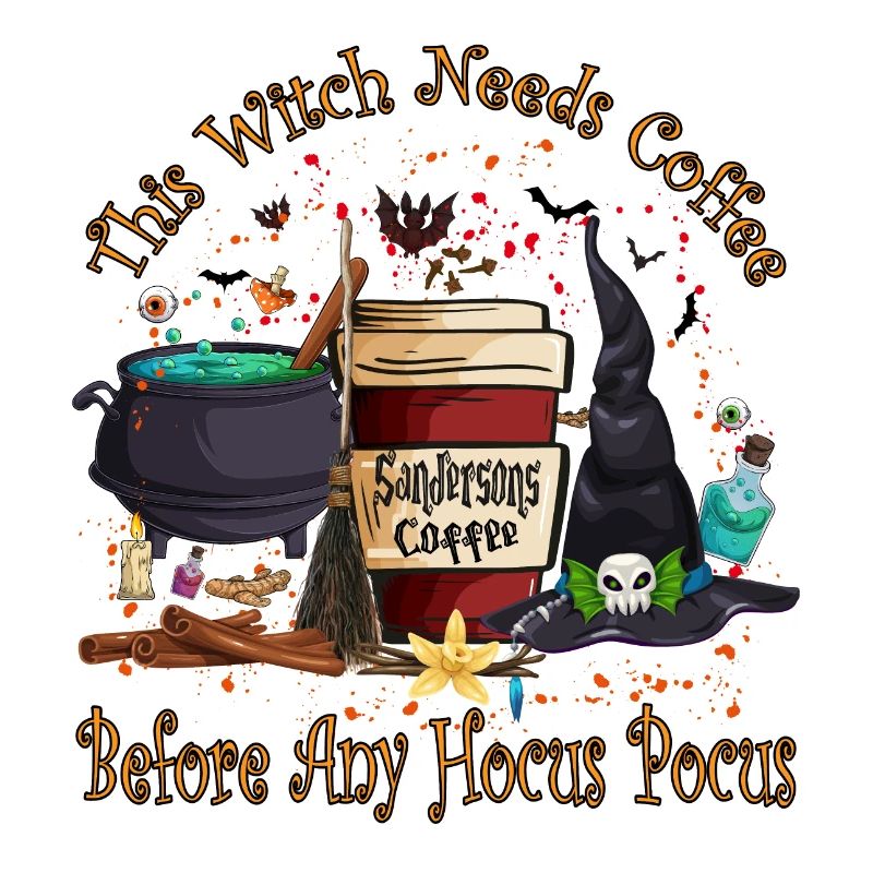This Witch Needs Coffee, Halloween, Halloween Deco