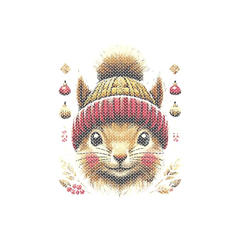 Winter Joy with Squirrel in Knitting Pattern