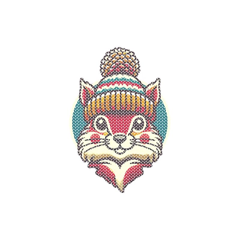 Winter knitting style squirrel with hat