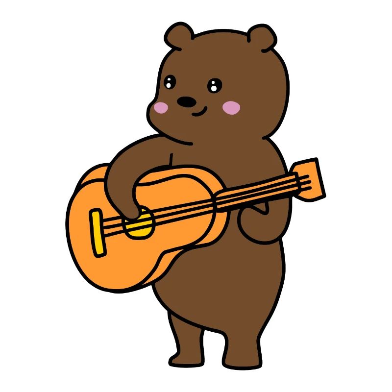 a bear, a guitar and music