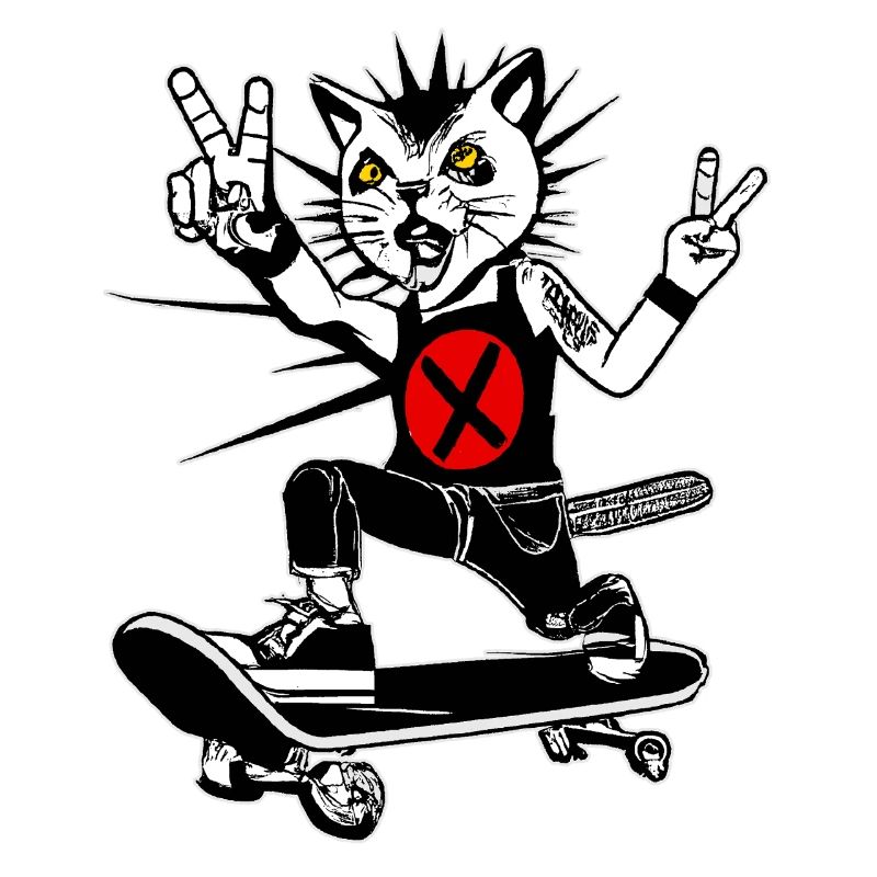 Punx Skater Cat
