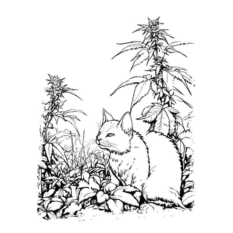 Bengal Cat with Joint – Funny Stoner Weed