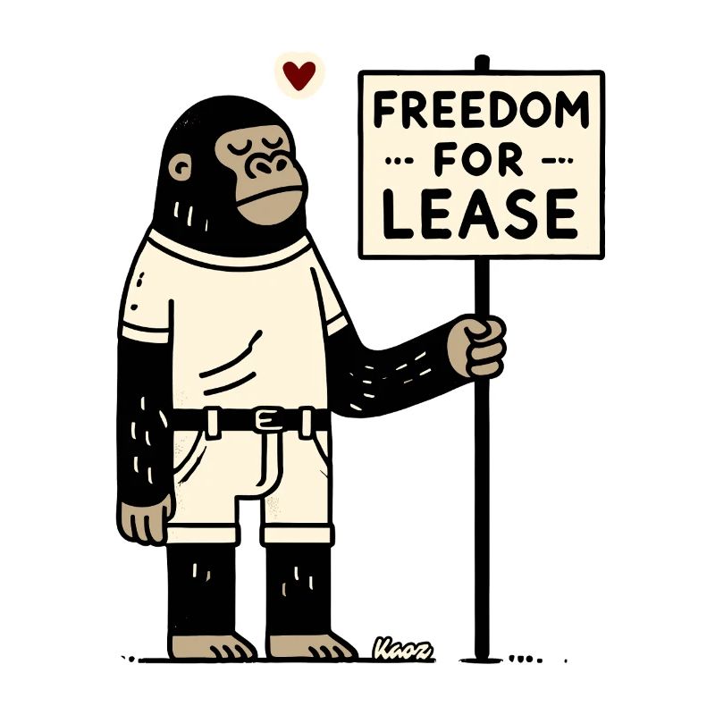 Freedom for Rent – Monkey with Shield