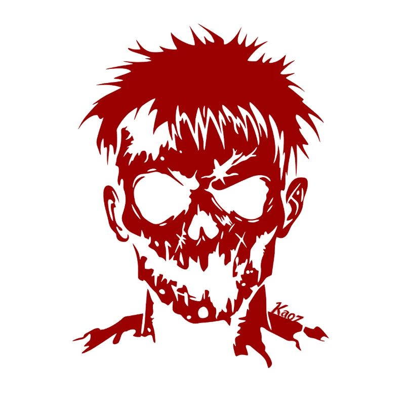 Dunkler Schatten Zombie mit leerem Blick