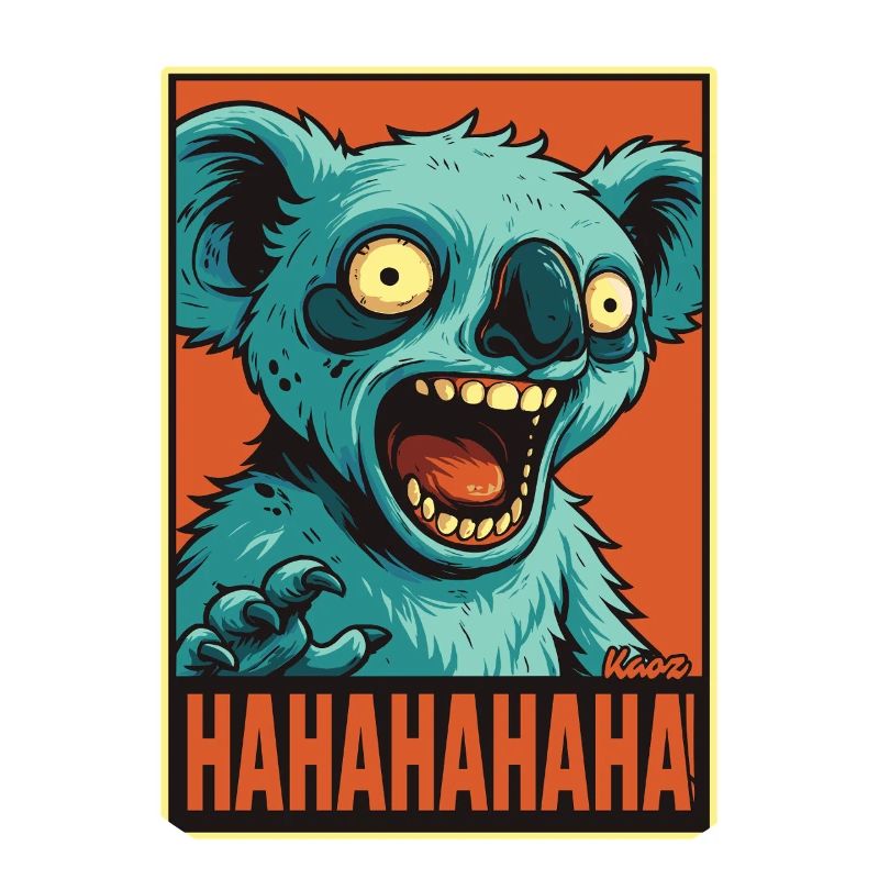 Screaming Laughing Comic Koala