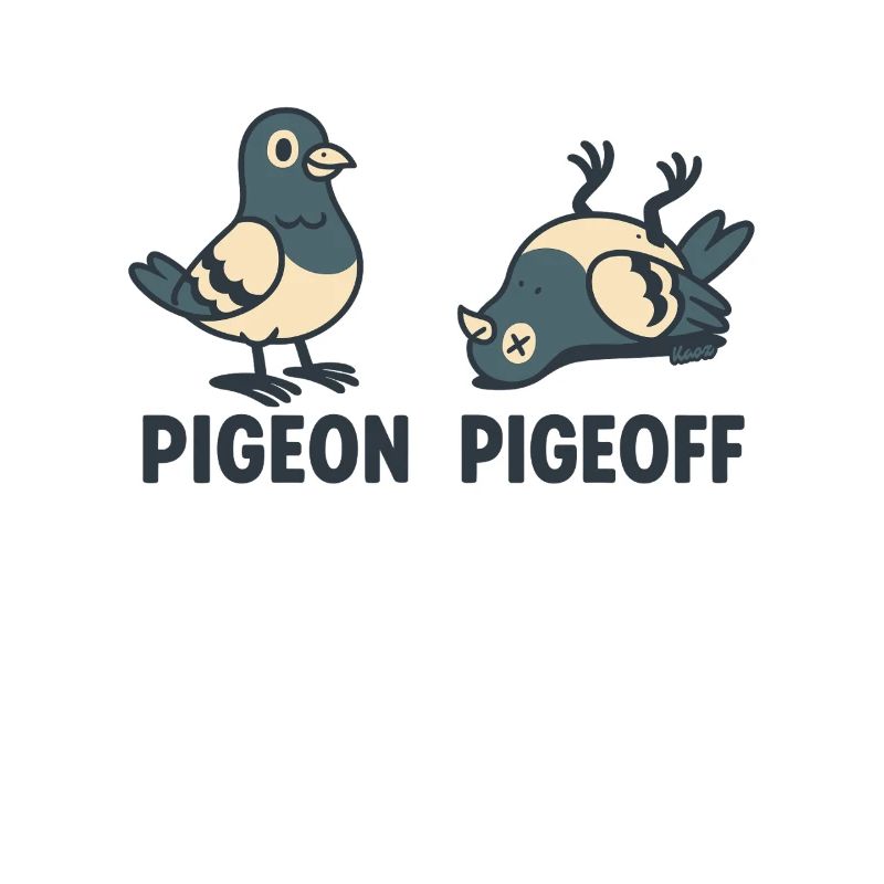 Pigeon debout et couché ON et OFF