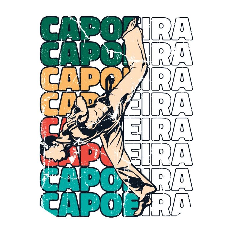 Retro Capoeira Text Ginga Capoeirista Dance