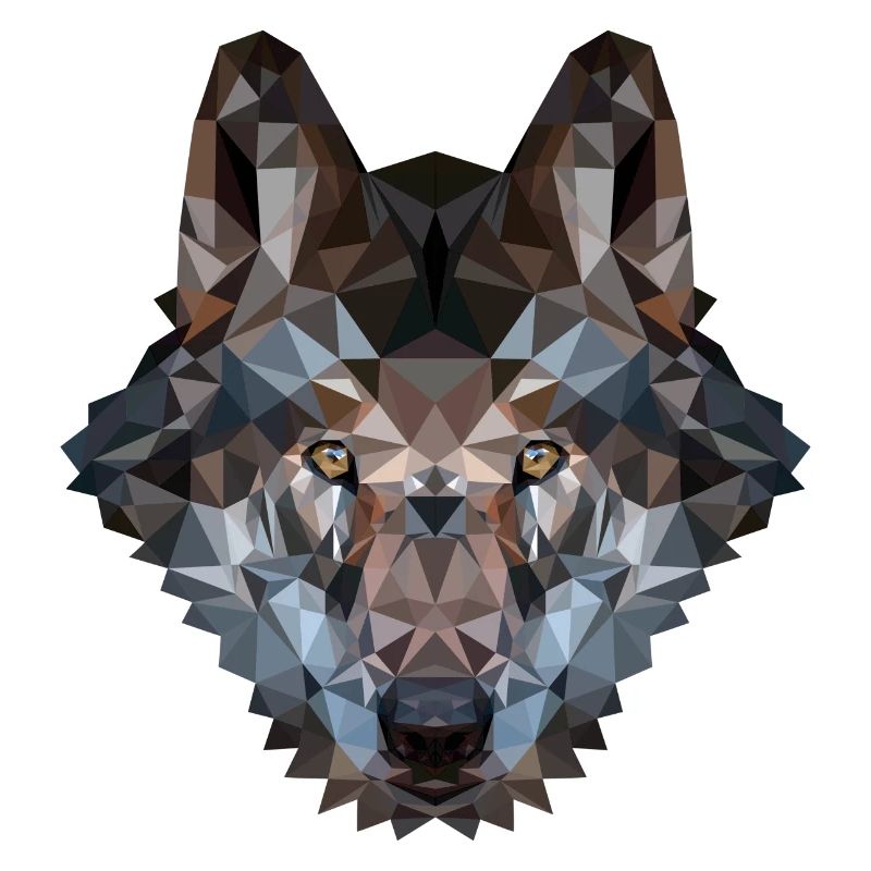 Wolf's Head | Polygon Wolf Head | Wolf geometrical