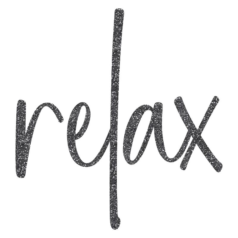 Black sparkle "relax"