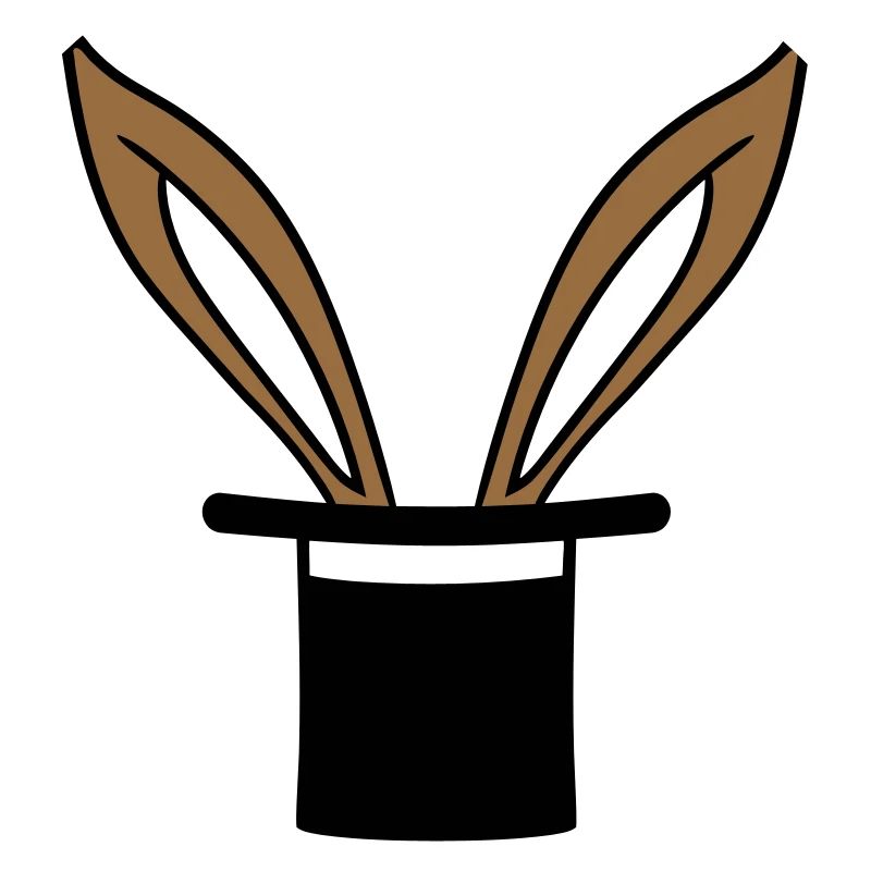 Lapin Chapeau Haut de forme Wizard Lapin Wizard Trick