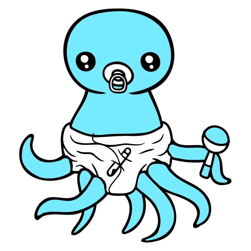 Octopus Bébé Hochet Couche Sucette Enfant Né