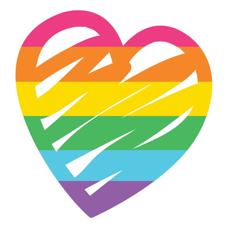 Cœur arc-en-ciel LGBTQ