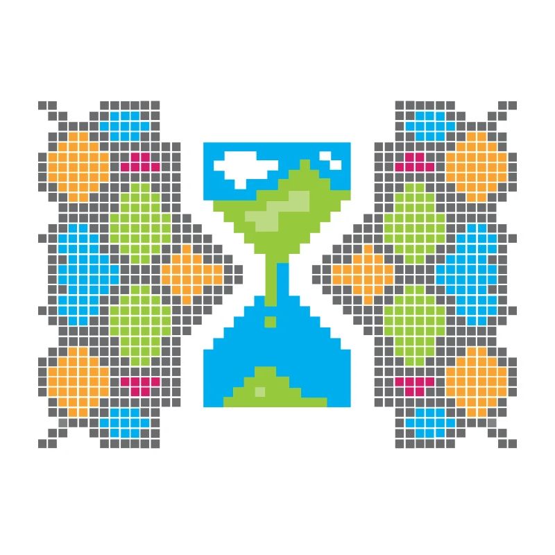 Pixel Gaming Loading – Don’t Panic Sanduhr