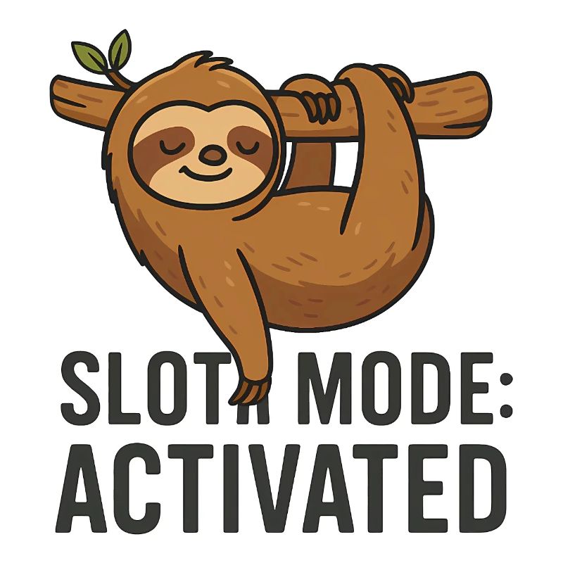 Sloth Mode: Activated - Funny Sloth Saying