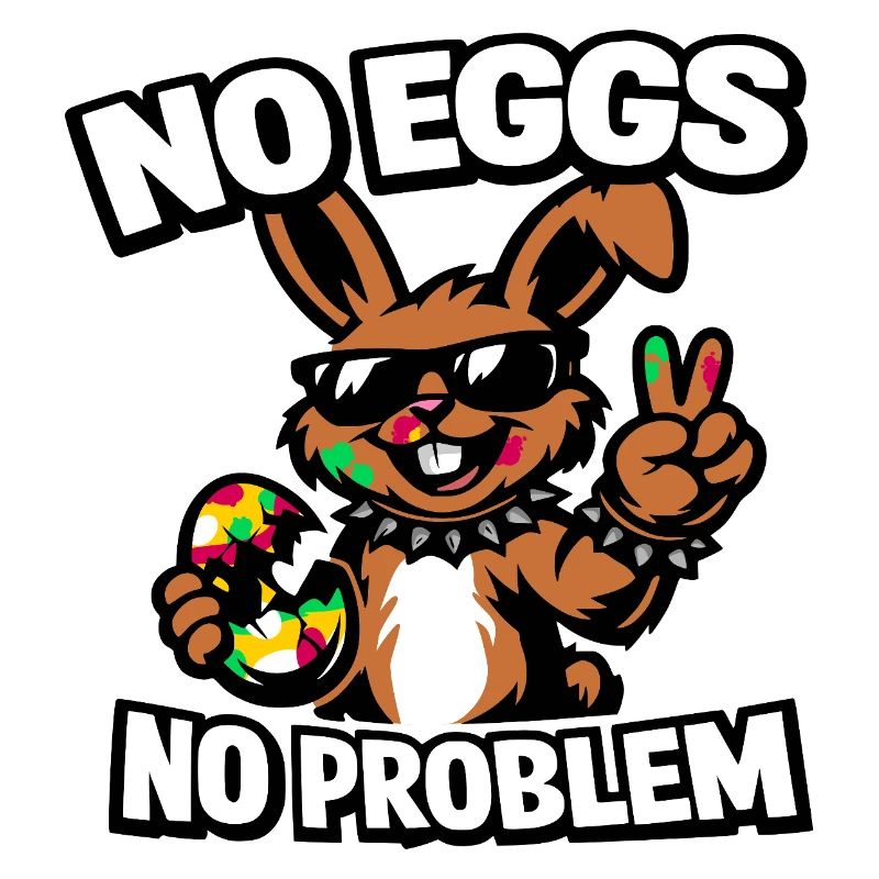 Funny Easter Bunny – No Eggs No Problem