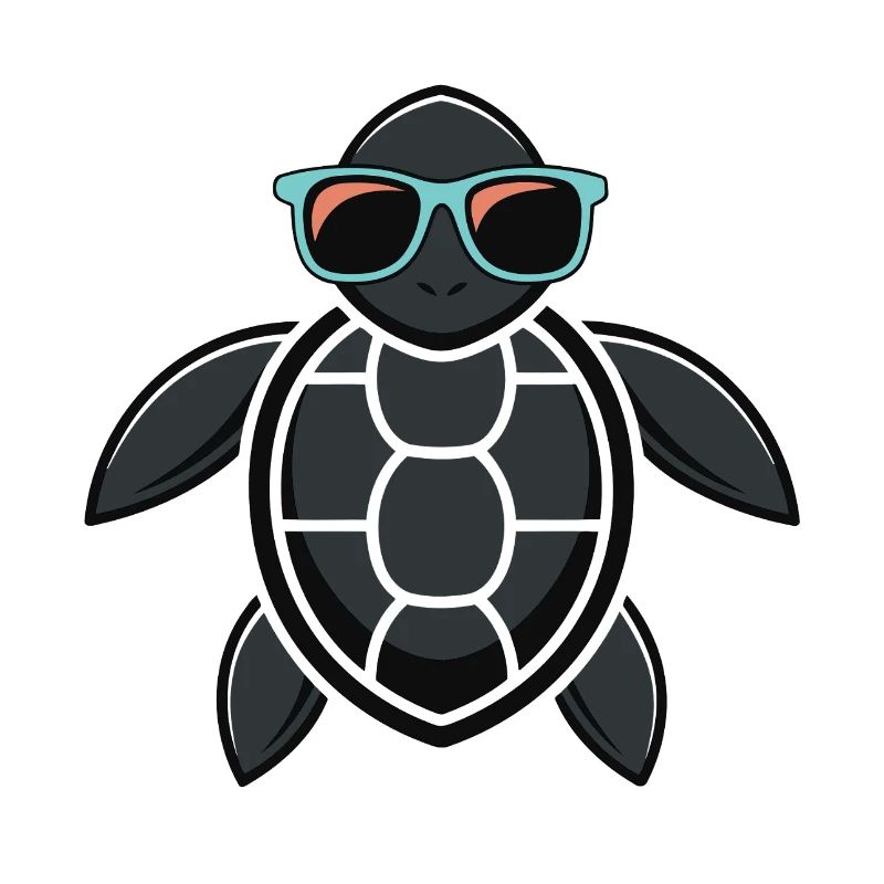 Solar turtle with glasses