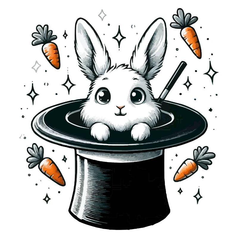Magic bunny from the magic hat