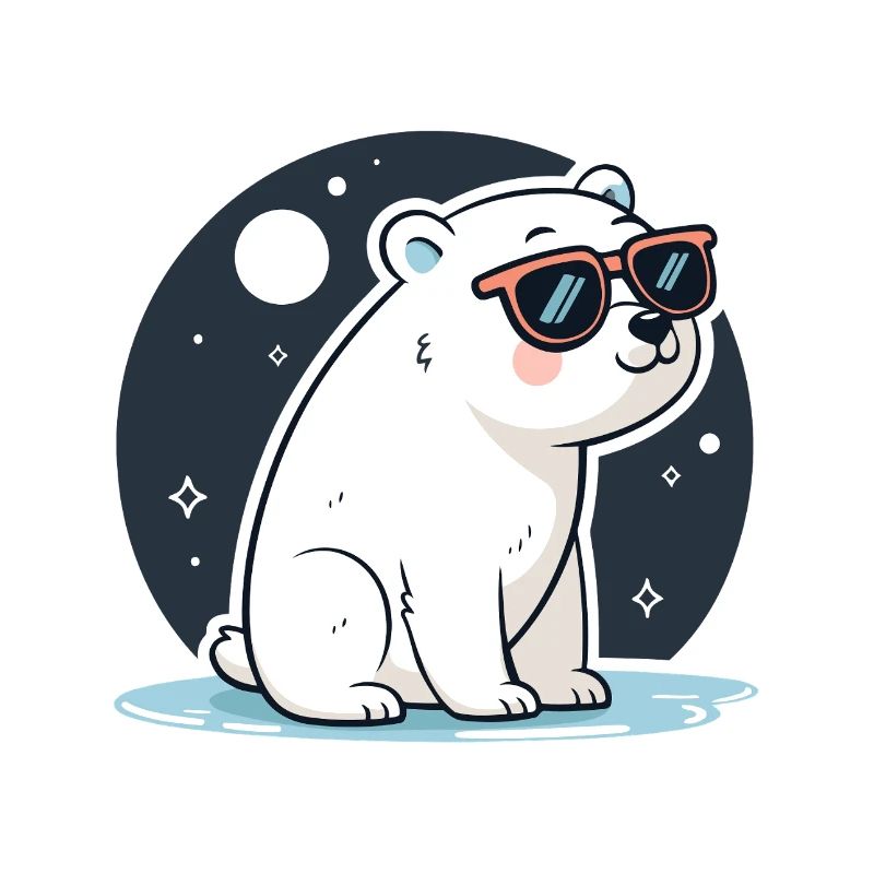 Rote Eisbär-Kosmische Brille