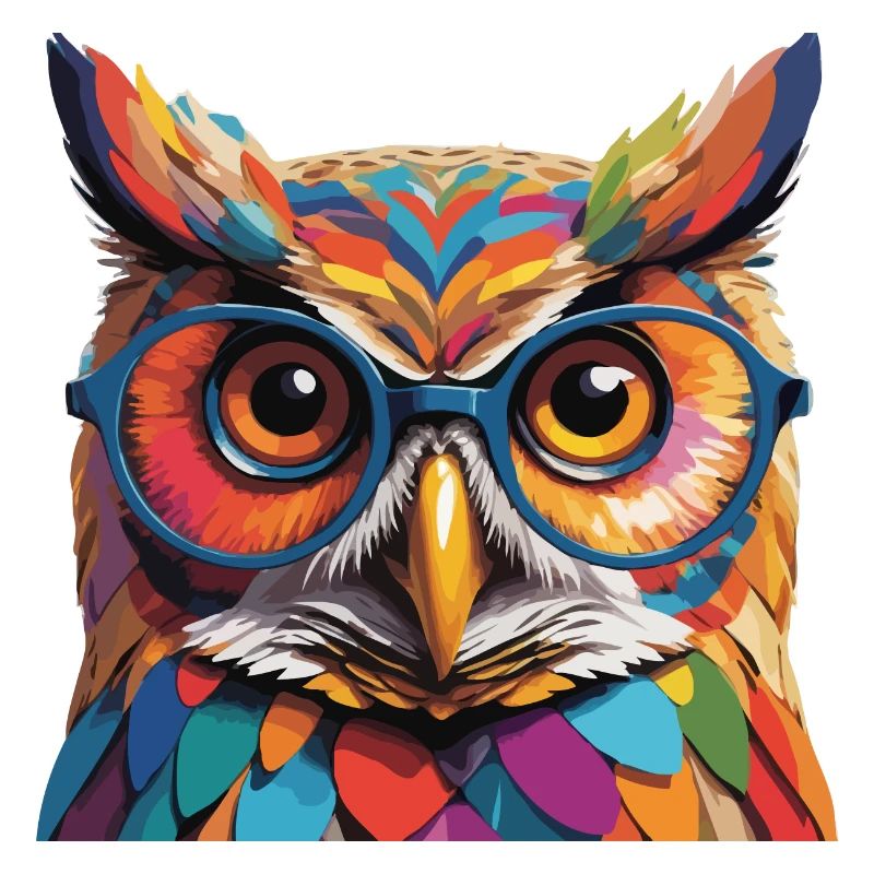 Eule Cool mit Brille Colored Tough