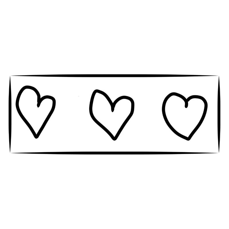 Three Hearts Heart Rectangle
