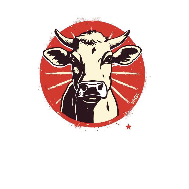 Propagande Camarade Vache Rétro