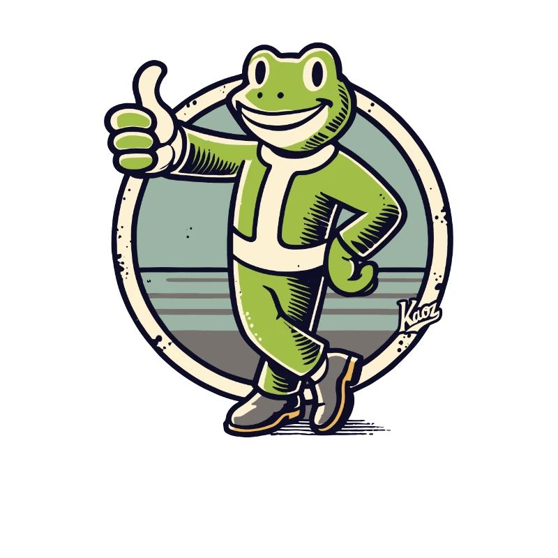 Thumbs up cool frog
