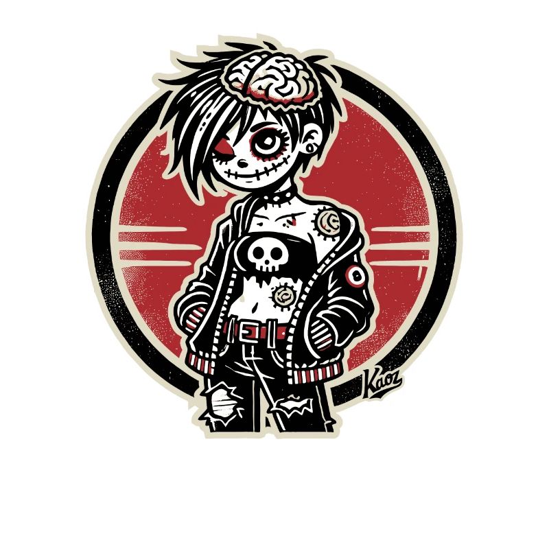 Fille zombie émo cool