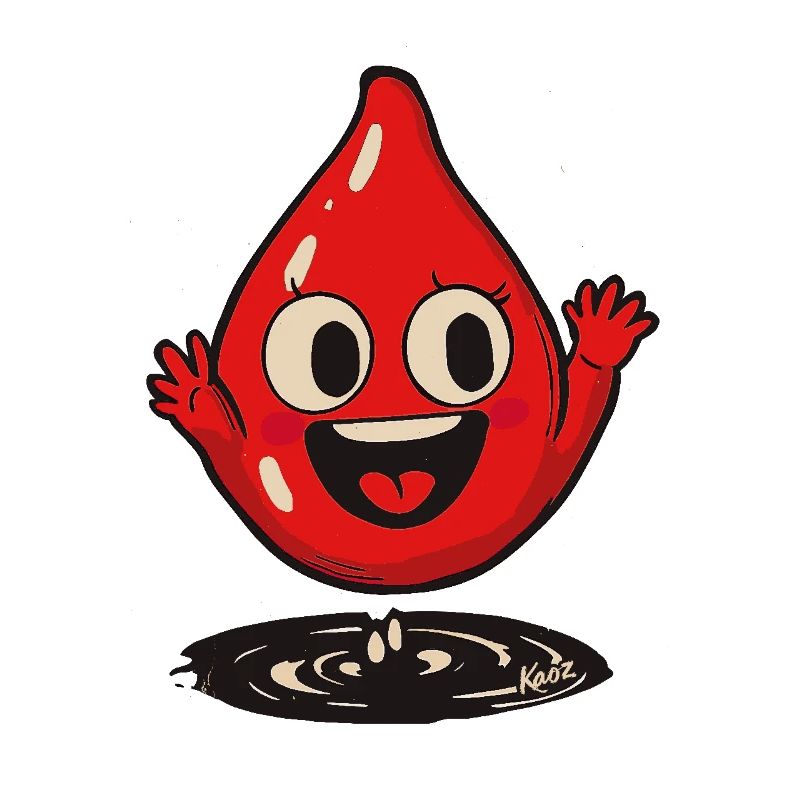 Red Funny Happy Drop