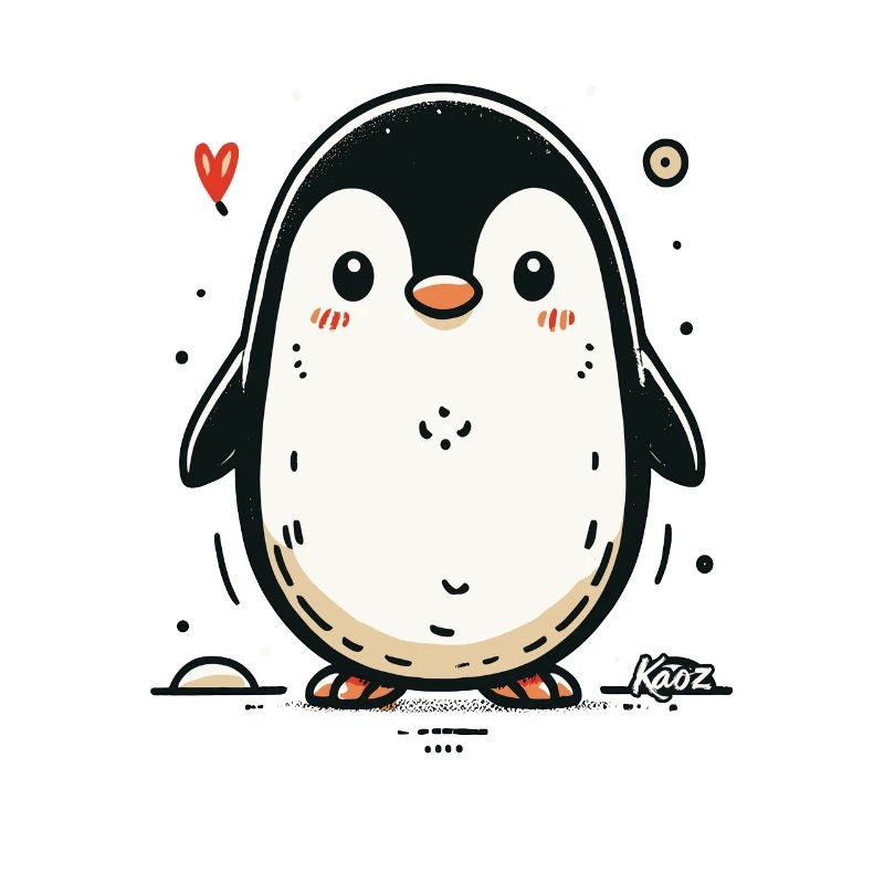 Tout simplement mignon, mignon petit pingouin