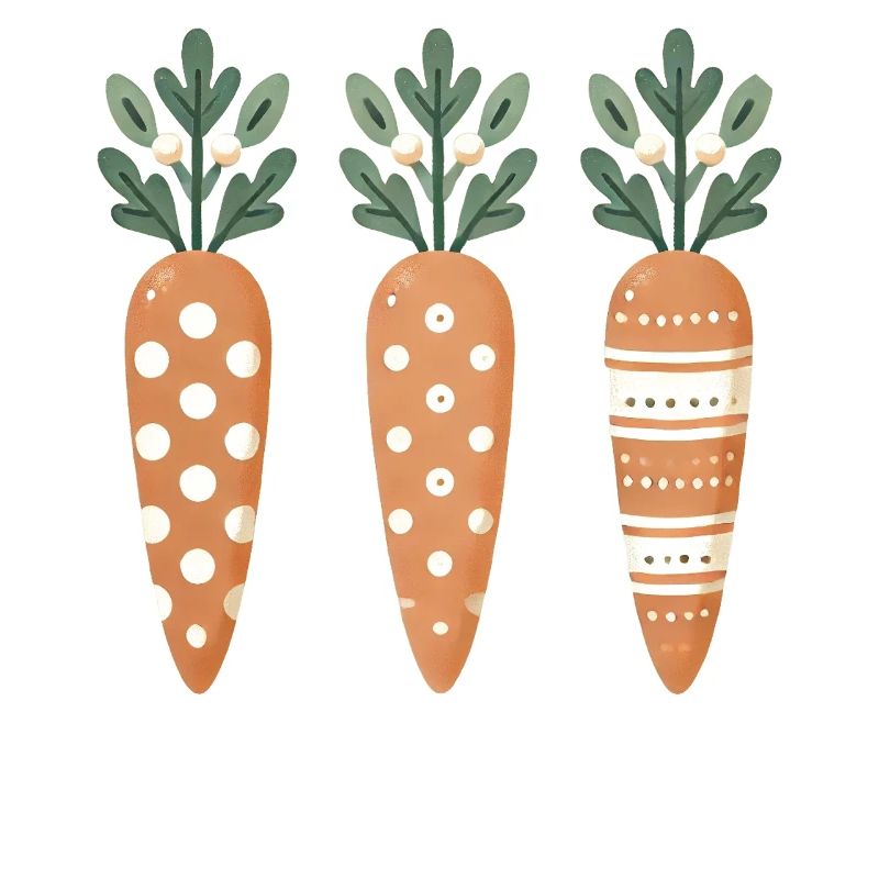 Cute Easter Carrot Pattern