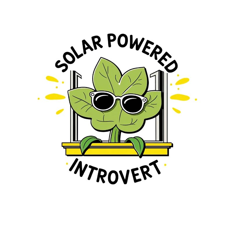 Solarbetriebener Introvert – Pflanzenwitz