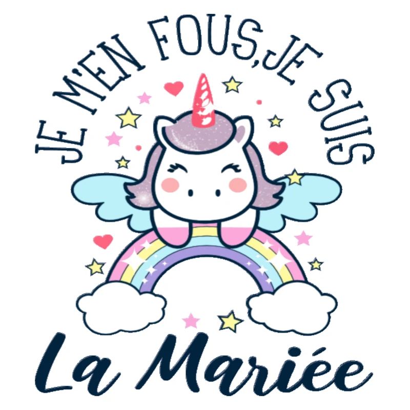 Je suis la mariée humour EVJF cadeau licorne
