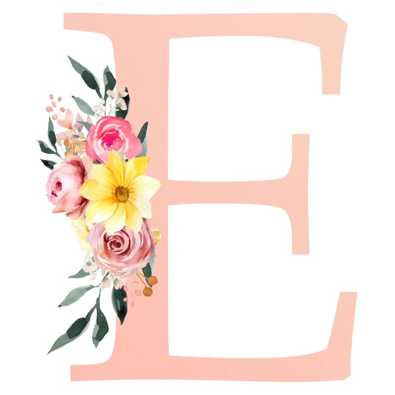 E Monogramme Floral