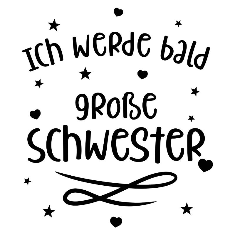 Ich werde bald große Schwester (schwarz)