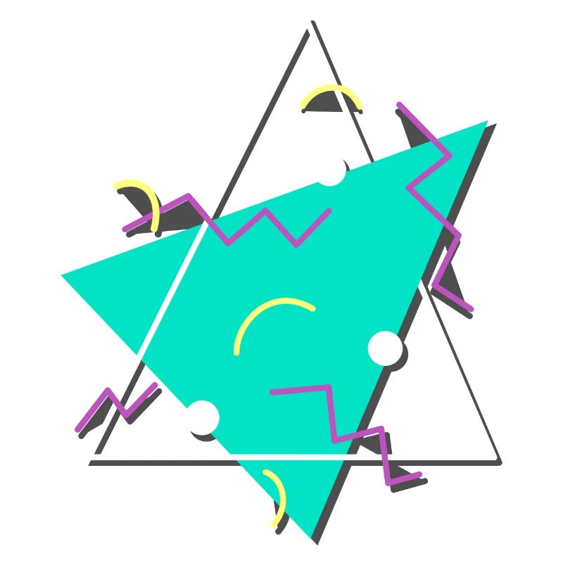 Typical 80s pattern triangles shapes