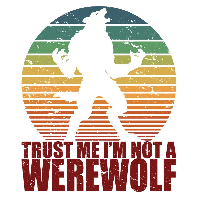 Spaß Scary Werwolf Retro Halloween Süßes oder Saures