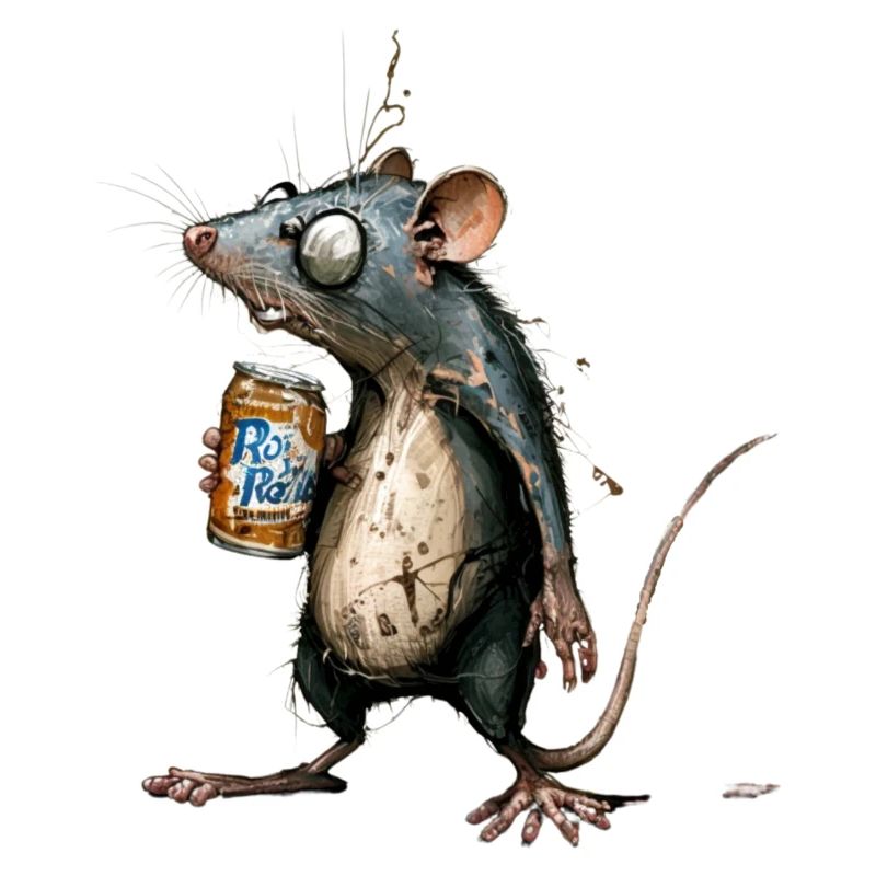 crazy Maus mit Bier