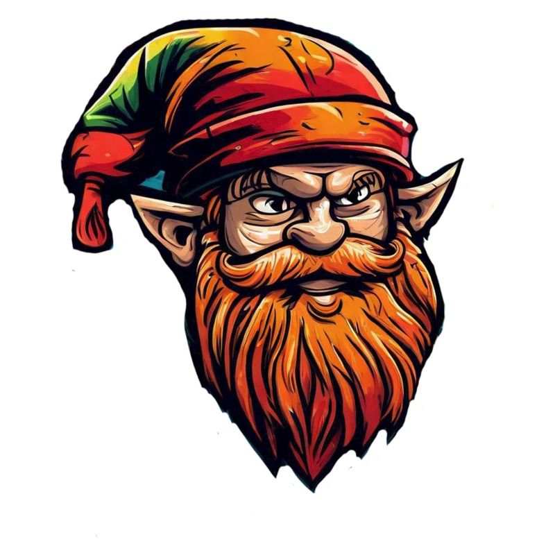 Leprechaun Dwarf with Beard and Pointed Cap Ireland