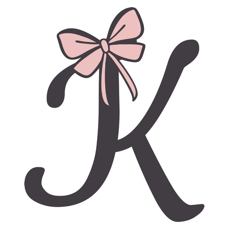 Initial letter K bow