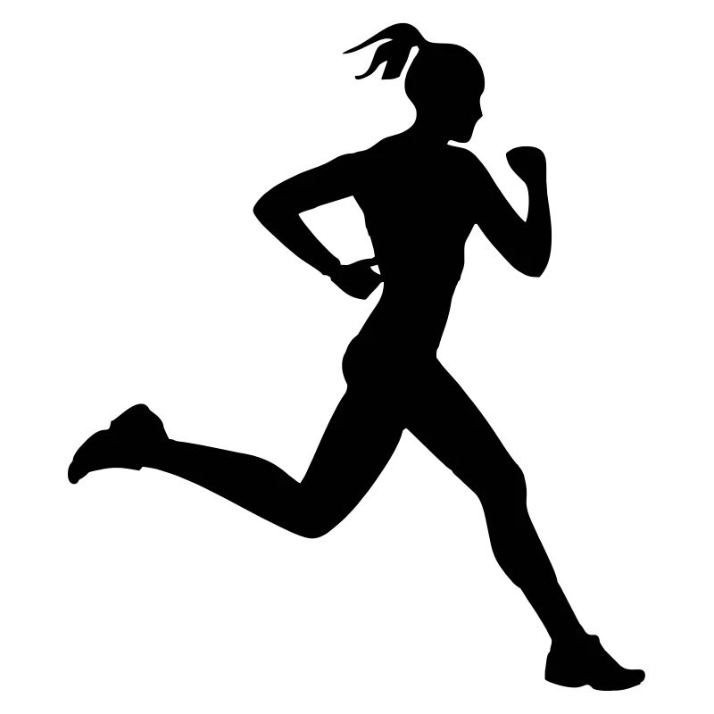 Läuferin oder Läuferin beim Laufen