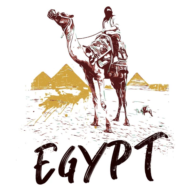 Illustration: Bédouin d'Égypte et pyramides