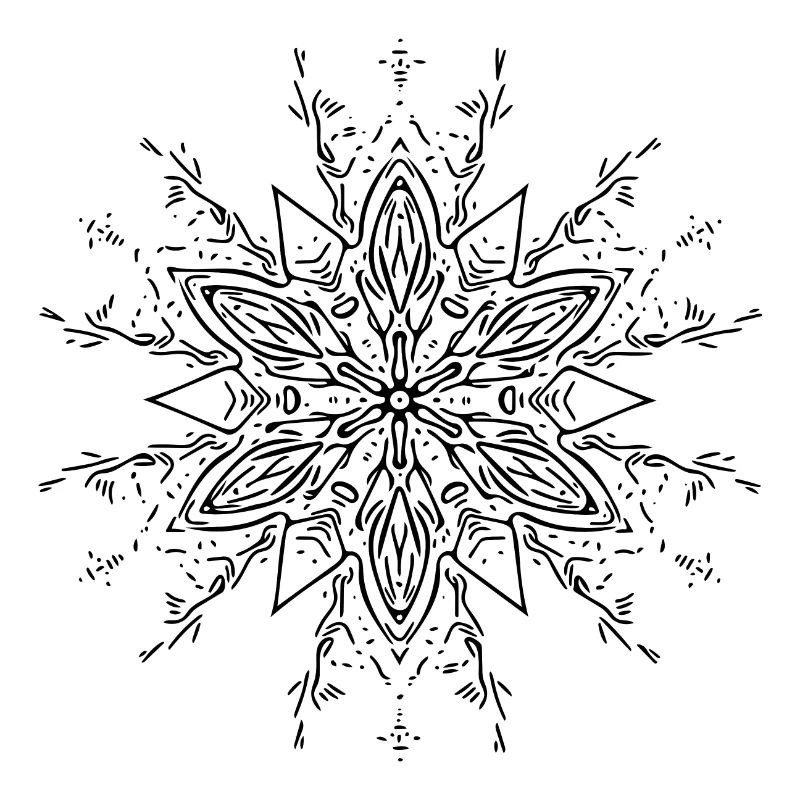 Mandala Flower Pattern Lines Forme abstraite