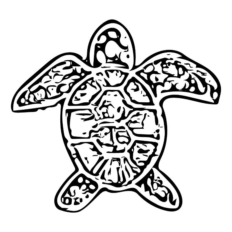 Vintage abstract turtle