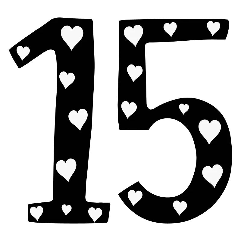 15 anniversaire avec coeur